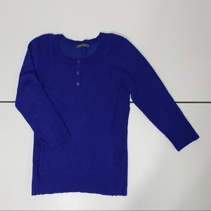 SUZY SHIER CASUAL ROYAL BLUE TOP